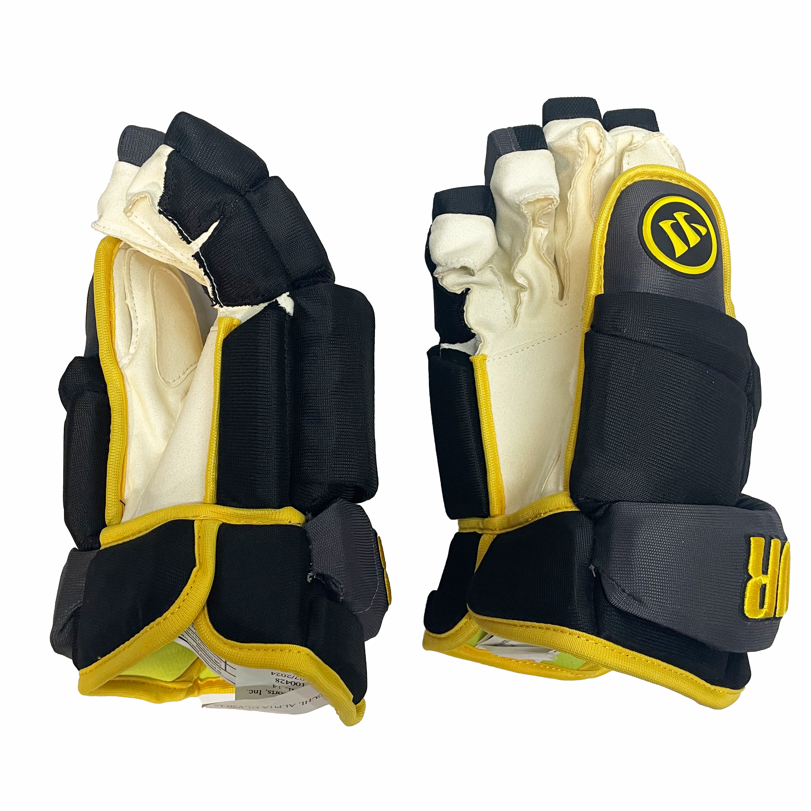 Warrior Alpha - ECHL Pro Stock Glove (Black/Grey/Yellow)